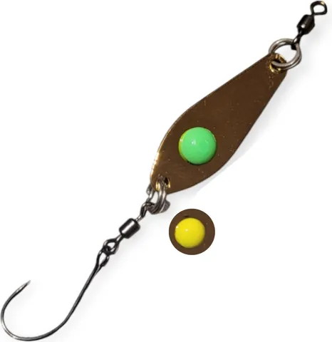 Troutwerk Spoon 3.1cm 2.4g Gold-Coloured/Green/Yellow