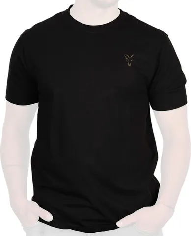 Fox Black Large Print T-Shirt Short Sleeve 100% Cotton