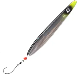 Troutwerk Inline Blinker 7.4cm 16g Schwarz/Silberfarben Gelber Kopf