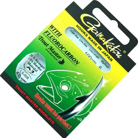 Gamakatsu LS-608 Trout Master Series Pre-tied Rigs 100cm 6pcs Fluorocarbon
