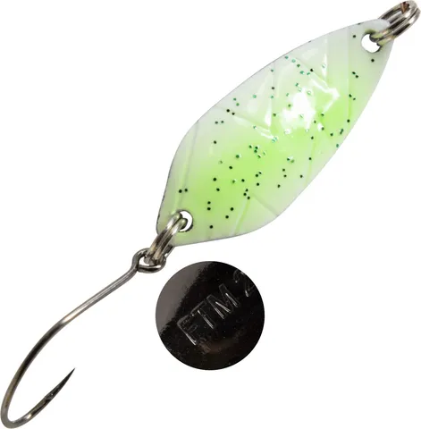FTM Spoon Strike 2.1g White-Green With Glitter / Silver