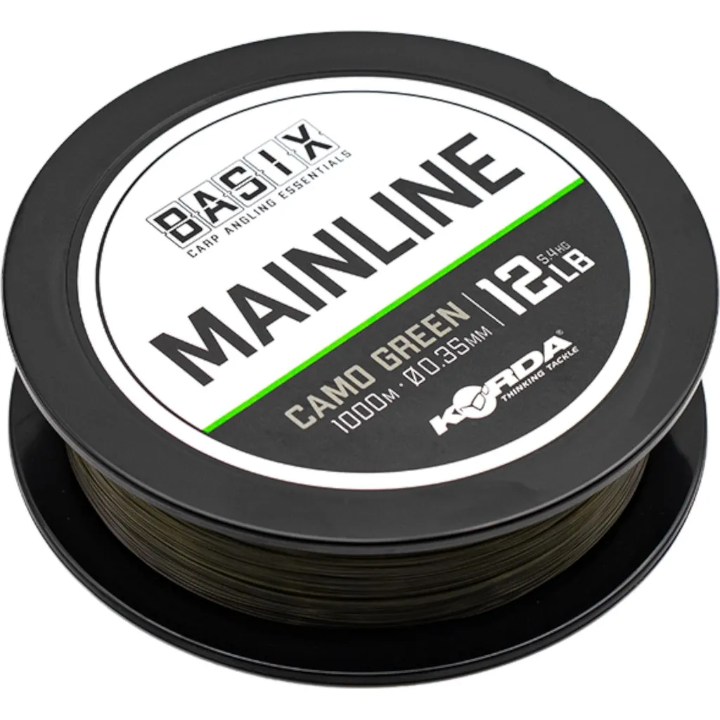 Korda Camo Green Basix Hauptschnur 0,35mm 5,4kg 1000m
