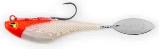 Black Cat Mad Flash Spin Tail Catfish Lure & Teaser 14cm 82g Red Head
