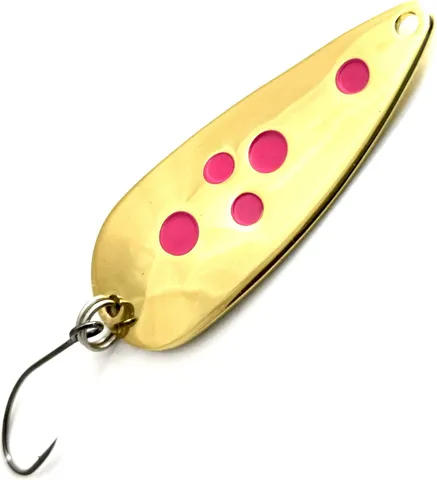 Troutwerk Spoon 4cm 5g Gold-Coloured/Pink Dots