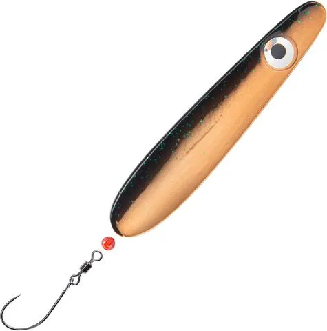 Troutwerk Inline Blinker Löffel 7.4cm 22g Schwarz/Grünglitter/Kupferfarben