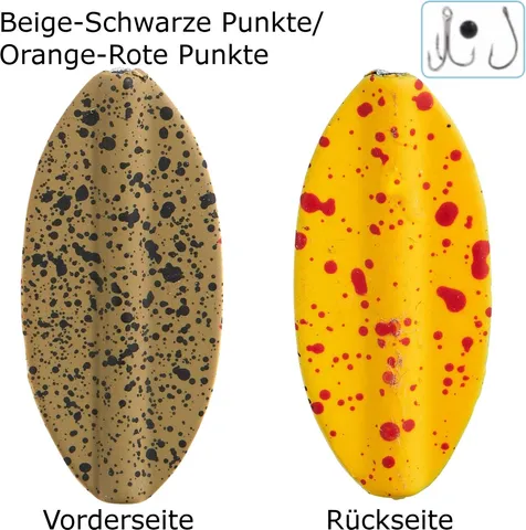 Balzer Pro Staff Series Spoon Inliner 1.9g Beige-Schwarze Punkte/Orange-Rote Punkte