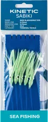 Kinetic Sabiki Mini Blekksprut #2/0 150cm 0,7mm Glow