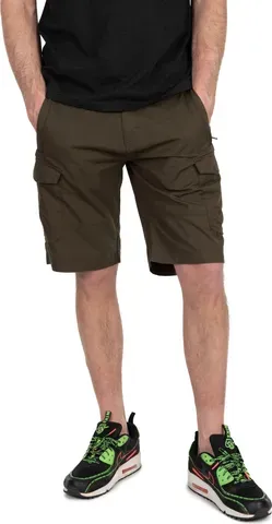 Fox Collection LW Cargo Shorts Green/Black L 98% Cotton / 2% Elastane