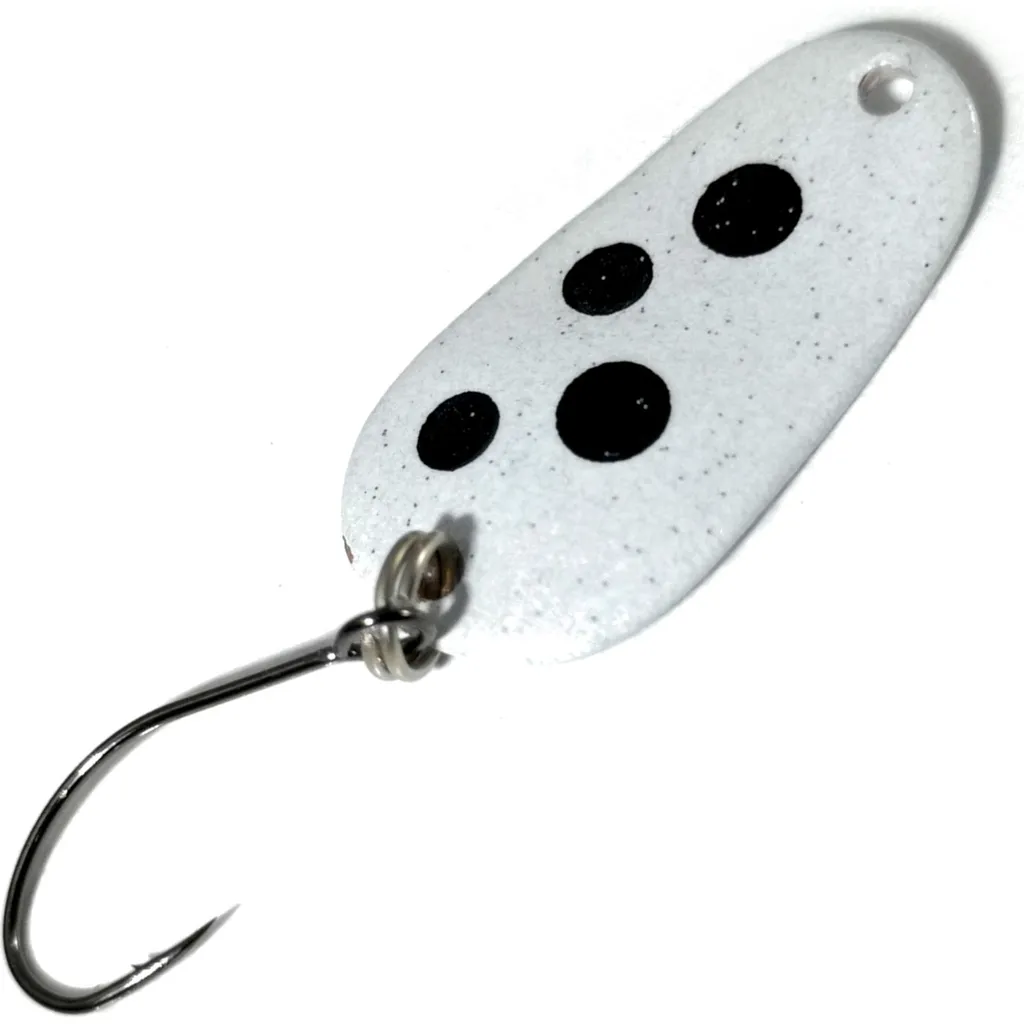 Troutwerk Spoon Blinker Weiß Schwarze Punkte