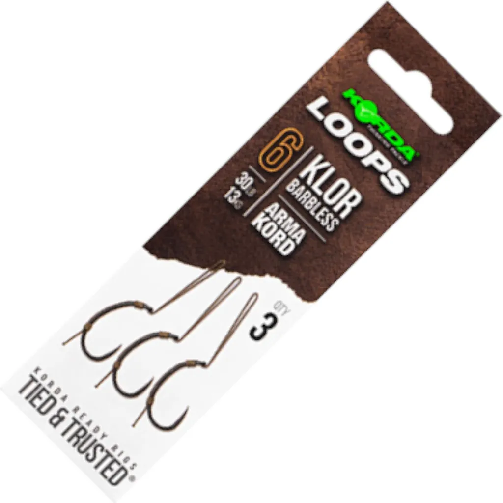 Korda Loop Rigs Klor Barbless #6