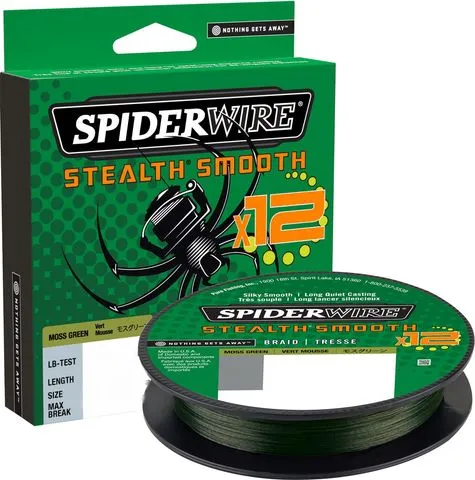 Spiderwire Stealth Smooth 12 Geflochtene Schnur 0.07mm 6kg 150m Moss Green