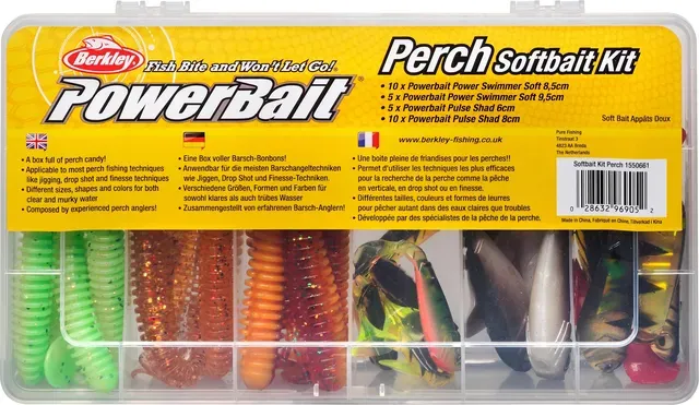 Berkley PowerBait Perch Kit 30 Pieces Soft Bait