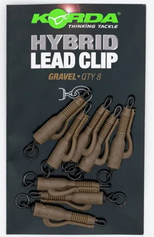 Korda QC Hybrid Lead Clip Gravel/Clay 8pc