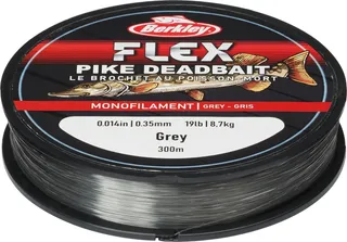 Berkley Flex Pike Deadbait Monofilament Line 300m 0.30mm Grey