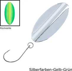 Balzer Metallica Inliner Spoon 3.5cm 3.5g Silberfarben-Gelb-Grün