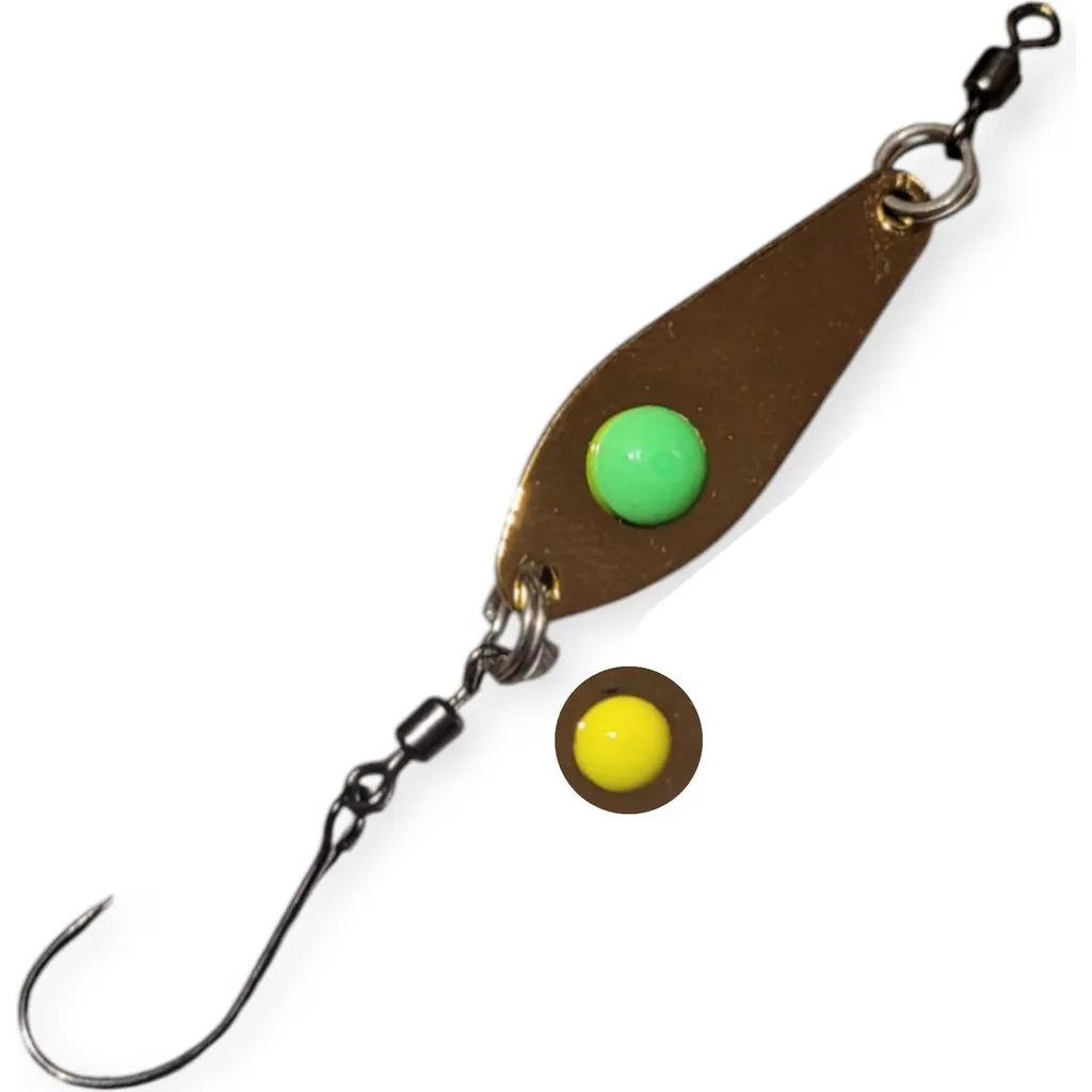 Troutwerk Spoon 3.1cm 2.4g Gold Grün Gelb