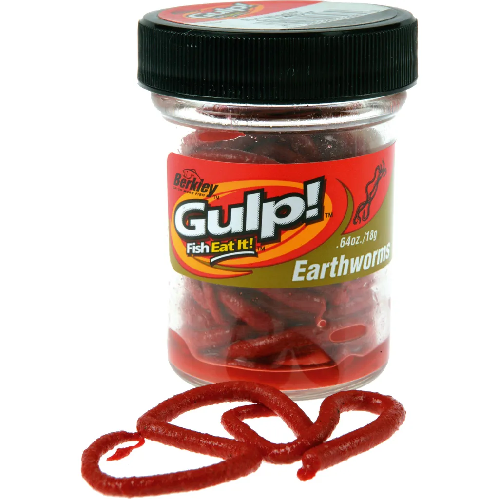 Berkley Gulp! Earthworm Softbait Red Wiggler 10cm 12pc