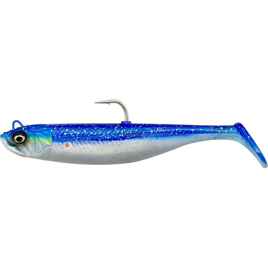 Savage Gear Minnow Gummifische 12.5cm 35g Blue Pearl Silver UV