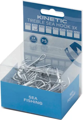 Kinetic Treble Sea Hook 3X Perma Steel Hooks #10/0