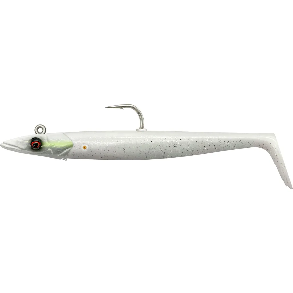 Savage Gear Sandeel V2 Gummiköder 17.5cm 65g White Pearl Silver UV