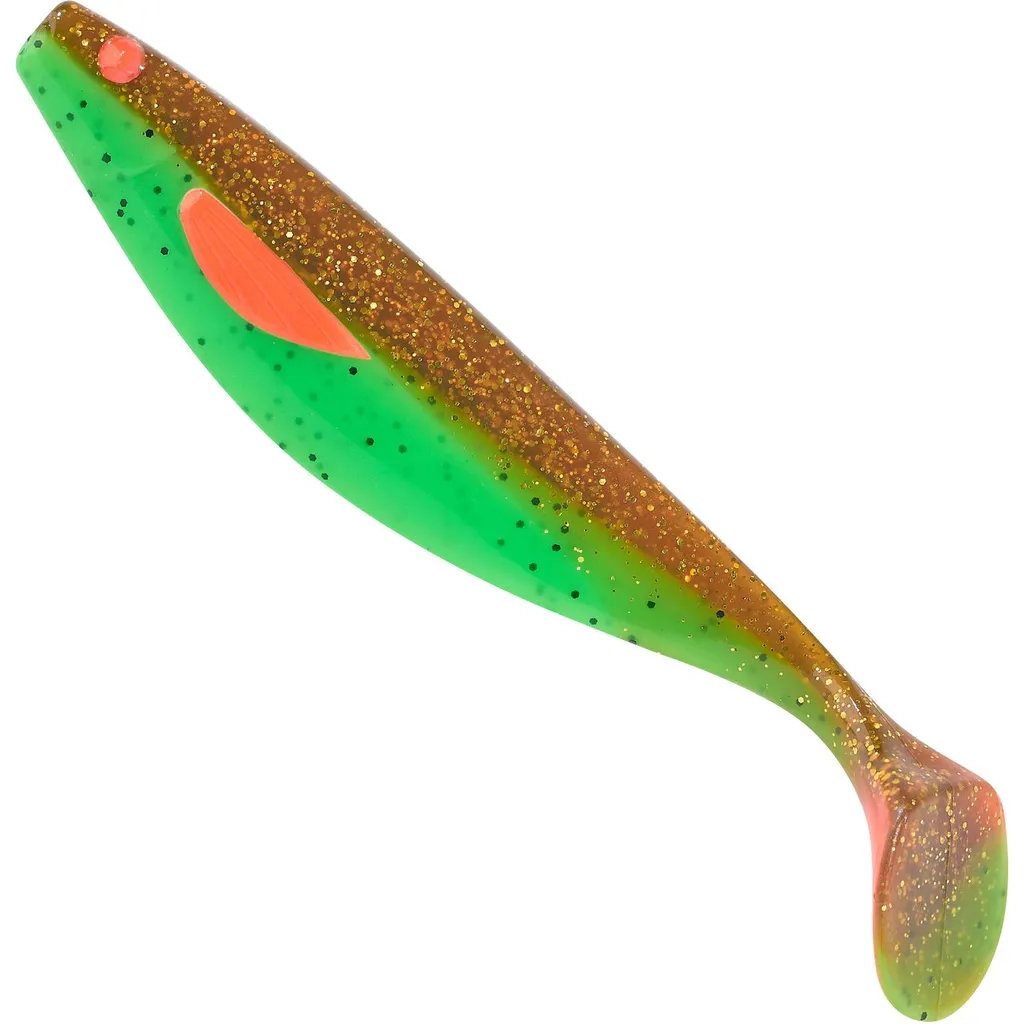 Balzer Shirasu Booster Shad Gummiköder 6cm Chartreuse Motoroil