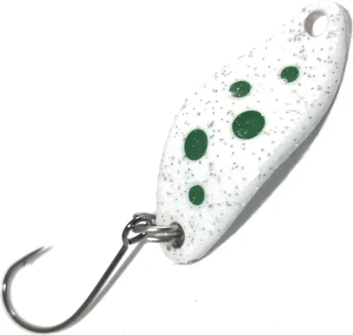 Troutwerk Spoon 2.3cm 1.5g White/Green Dots