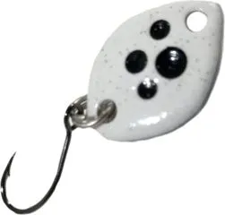 Troutwerk Spoon 0.8g 1.2cm White/Black Dots