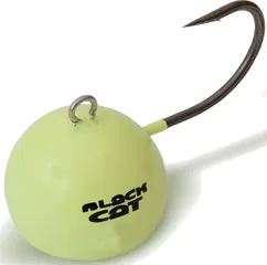 Black Cat Fire-Ball Jig Head #6/0 160g Glow In The Dark
