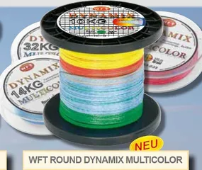 WFT Round Dynamix KG Multicolor Braided Line 0.16mm 14kg 600m