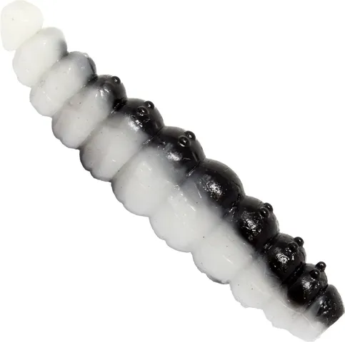FTM Omura Baits Larvy Käse Gummiköder 4.5cm Schwarz / Weiß