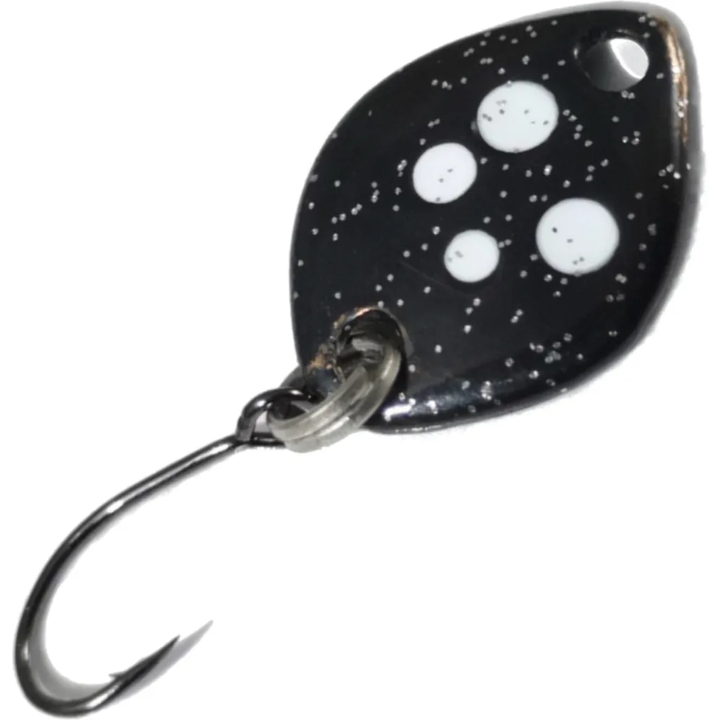 Troutwerk Spoon Blinker Schwarz/Weiße Punkte