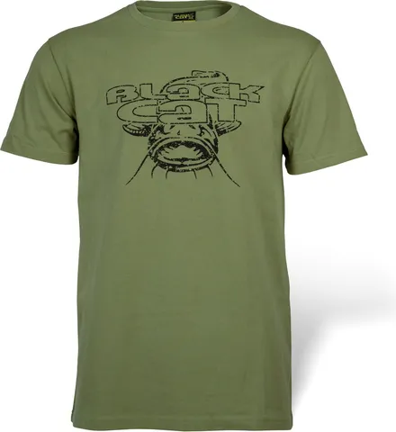 Black Cat Military Shirt T-Shirt Cotton