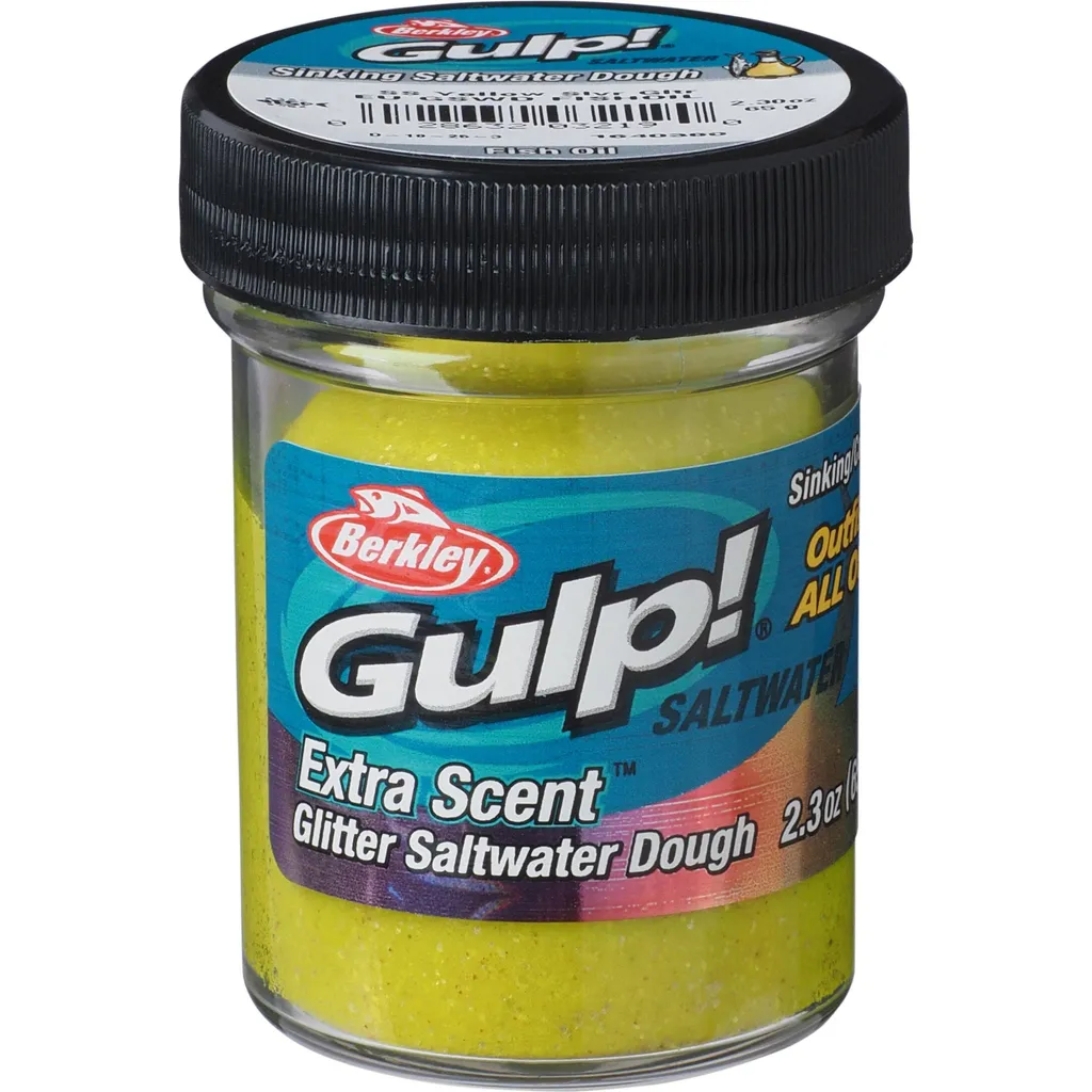 Berkley Gulp!® Dough 65g Fish Oil Sunshine Yellow Silver Glitter
