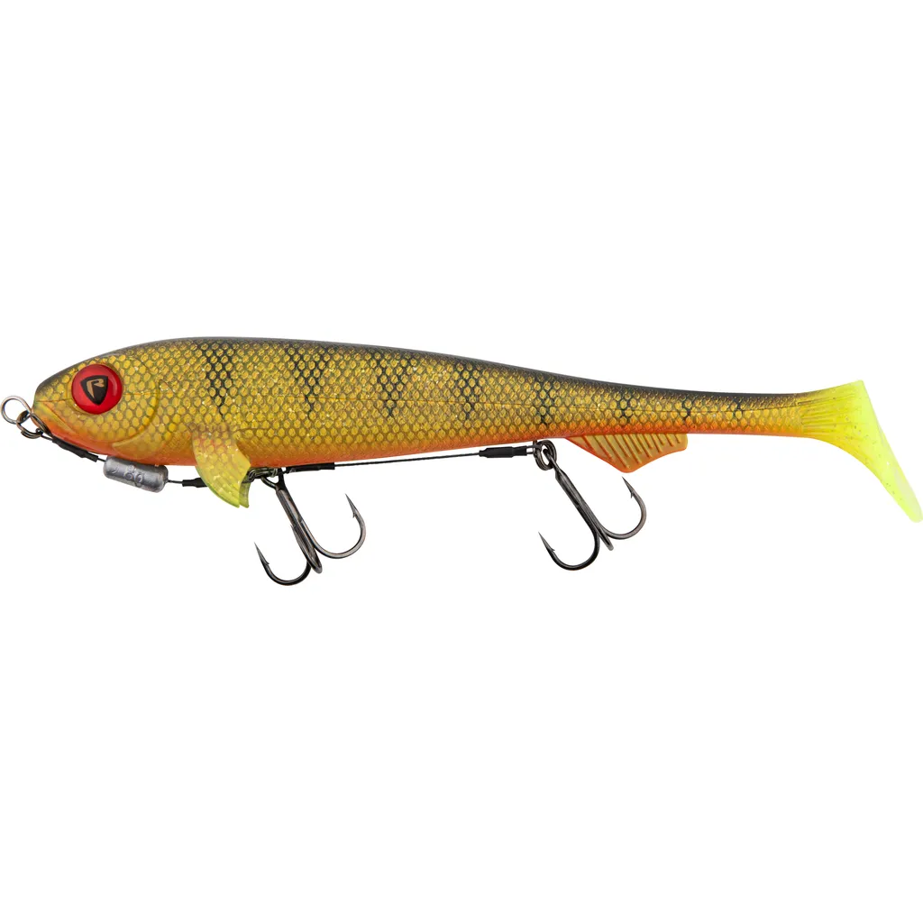Fox Rage Super Slick Shad Loaded Swimbait 23cm UV Natural Perch