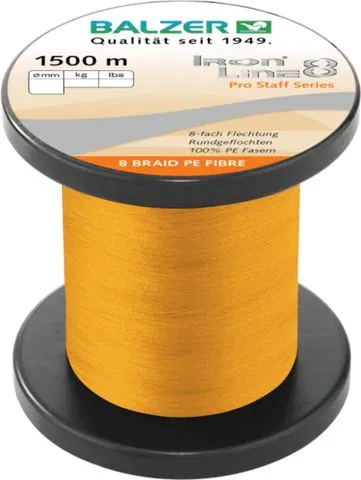 Balzer Ironline 8x Braided Line 0.08mm 7.2kg 1500m Orange