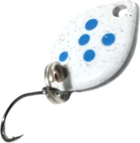 Troutwerk Spoon 1.2cm 0.8g White/Blue Dots
