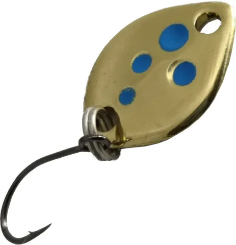 Troutwerk Spoon 1.2cm 0.8g Gold-Coloured/Blue Dots
