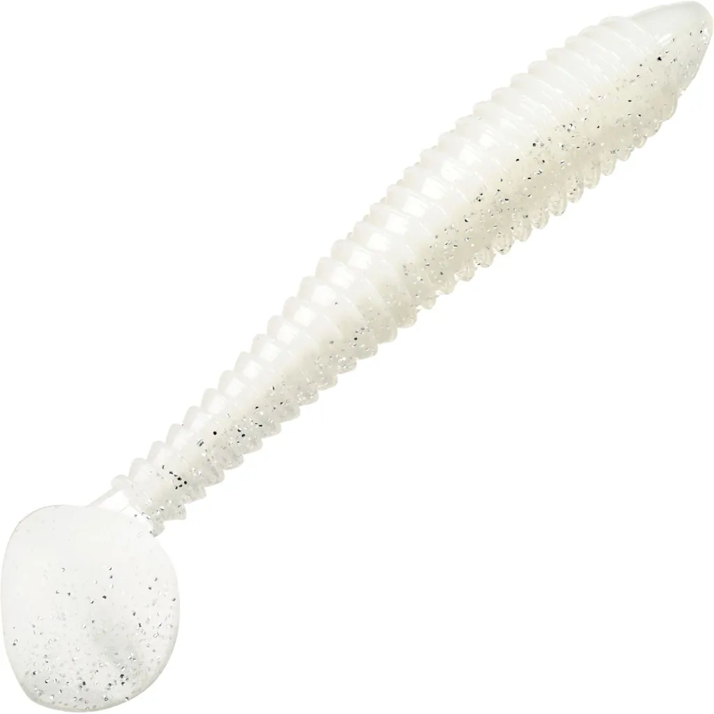 Strike King Rage Swimmer Gummiköder 8cm Pearl Flash