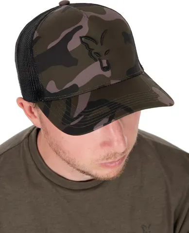 Fox Black Camo Trucker Kappe Polyester