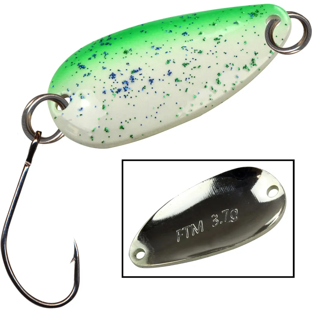 FTM Spoon Bee Blinker 35102 3,1cm 3,7g Grün Weiß Silber