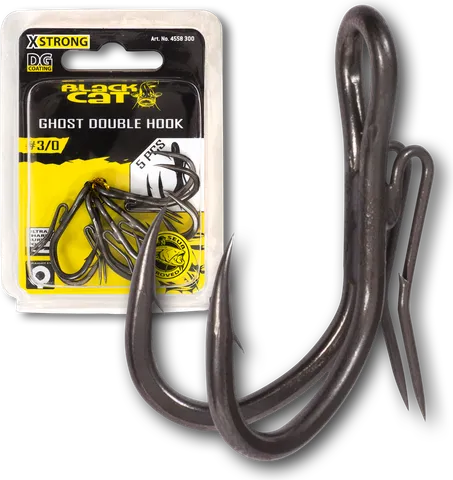 Black Cat Ghost Double Hook #3/0 5pcs DG