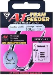 Gamakatsu A1 Team Feeder Fine Carp Booklet Haken 8 10pcs 100cm Black