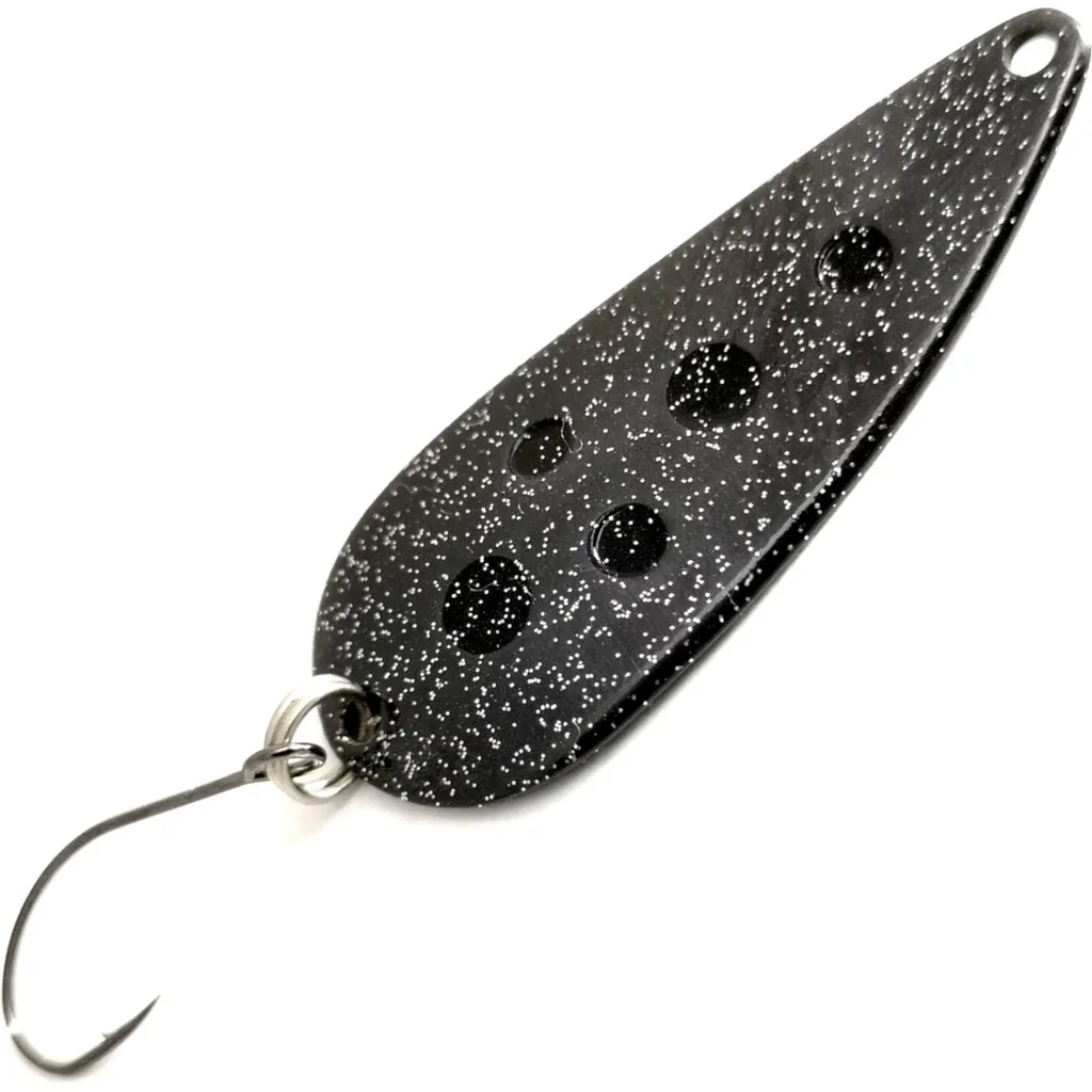 Troutwerk Spoon 4cm 5g Schwarz/Schwarze Punkte