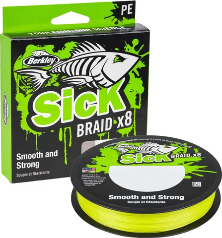 Berkley Sick Braid Geflochtene Angelschnur 0.08mm 6kg 300m Flame Green