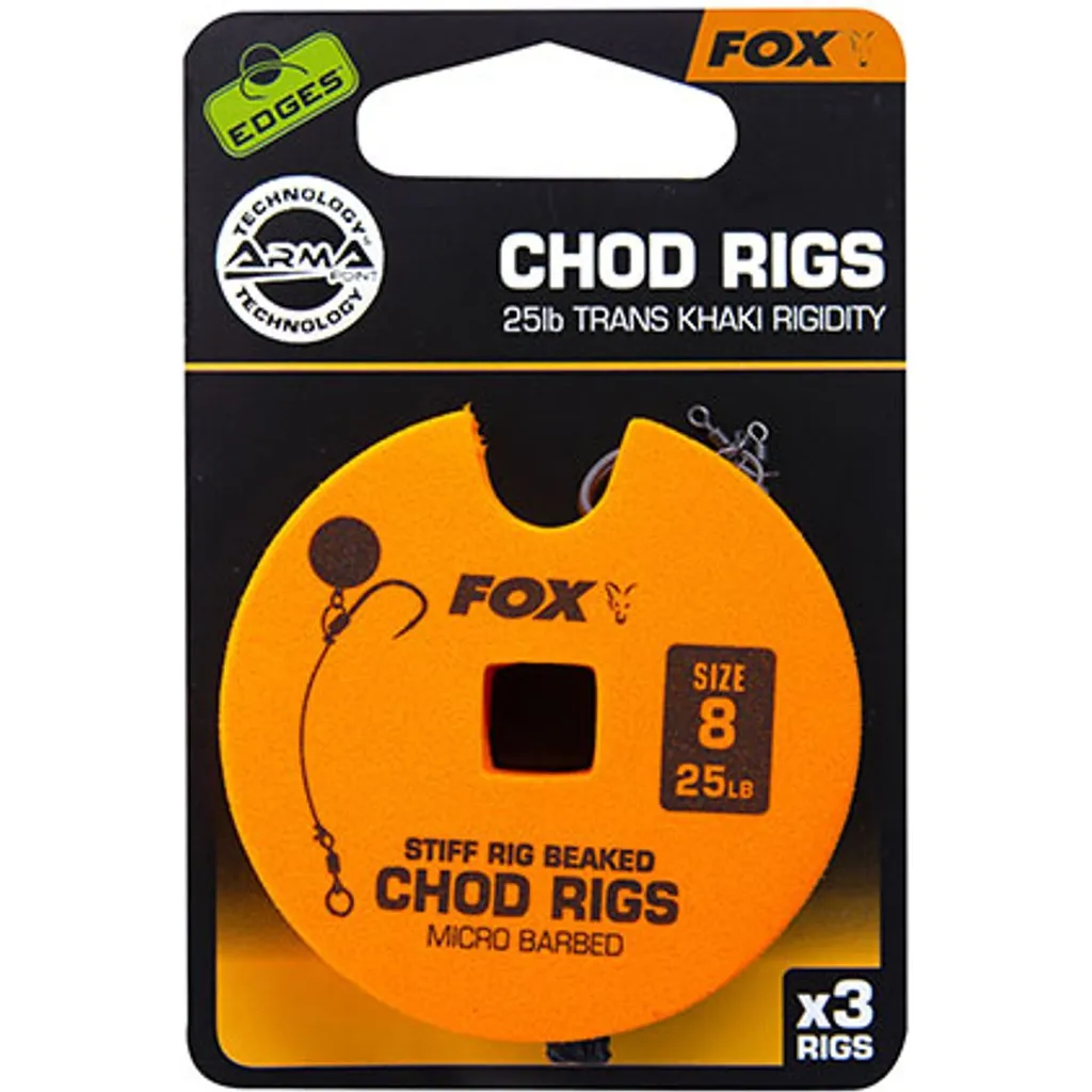 Fox Edge Armapoint Chod Rig Fertiges Rig #8 11.34kg Stiff Rig Beaked