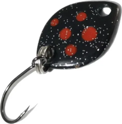 Troutwerk Spoon 0.8g 1.2cm Black/Red Dots