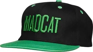 Madcat Skull Flatbill Cap Green Snapback One Size