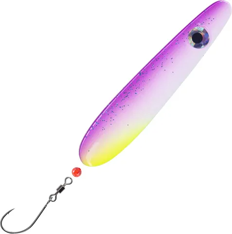 Troutwerk Inline Blinker Meerforellenköder 93289 7,4cm 22g Violett Weiß Gelb