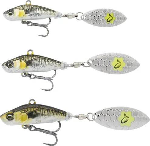 Savage Gear 3D Sticklebait Tailspin 8cm 18g Green Silver Ayu