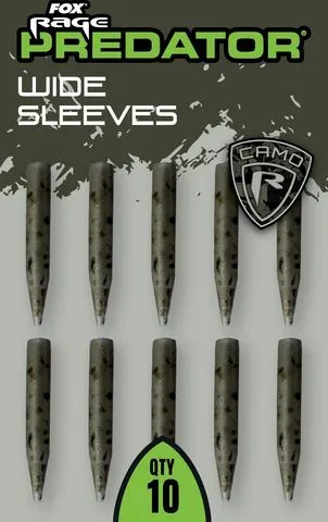 Fox Rage Predator Camo Wide Sleeves 4mm 10pcs Camo Silicone